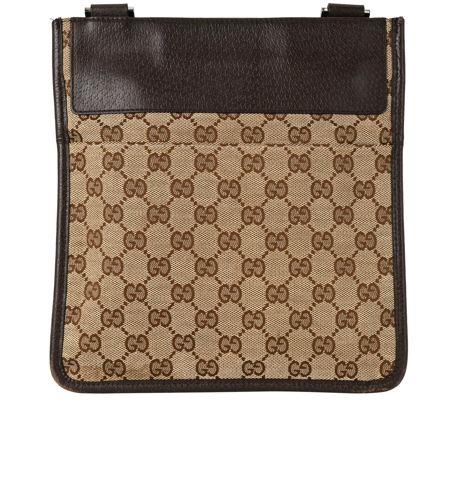 Vintage GG Messenger, &pound;295, Handbags, Beige/Brown, Canvas, Back view